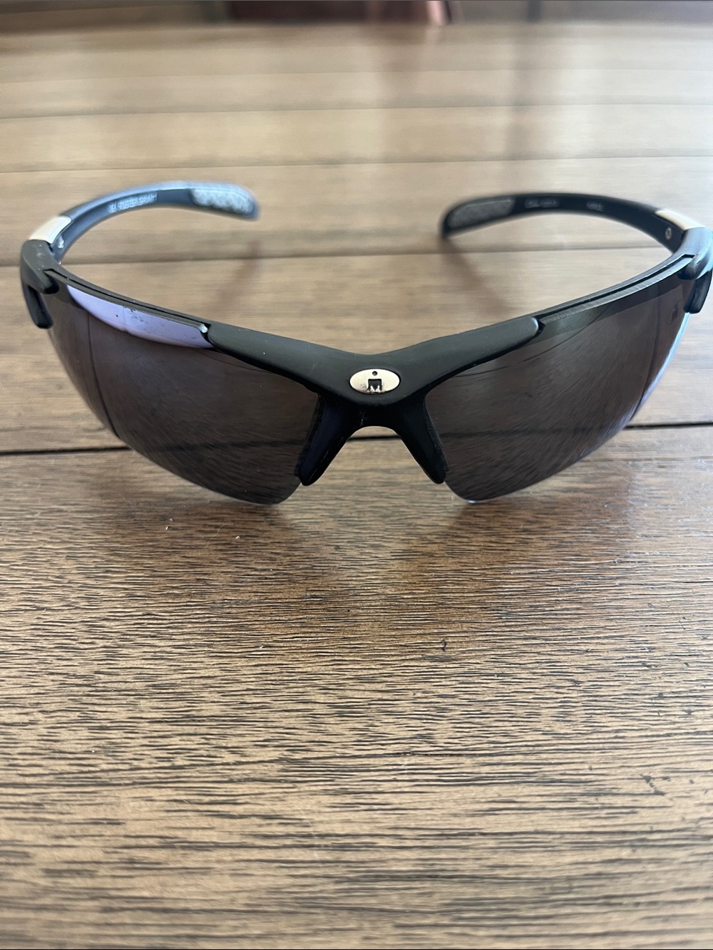 Iron Man Men's Black Wraparound Sunglasses with Dark Lenses